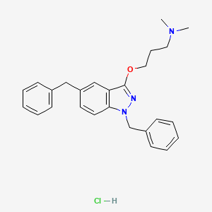 molecular formula C26H30ClN3O B3110407 3-((1,5-二苄基-1H-吲唑-3-基)氧基)-N,N-二甲基丙烷-1-胺盐酸盐 CAS No. 1797879-37-8