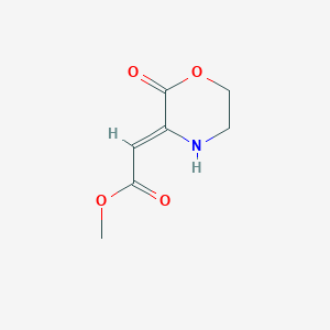molecular formula C7H9NO4 B3110416 methyl (2Z)-2-(2-oxomorpholin-3-ylidene)acetate CAS No. 179863-13-9