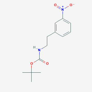 molecular formula C13H18N2O4 B3110490 tert-Butyl 3-nitrophenethylcarbamate CAS No. 180079-93-0