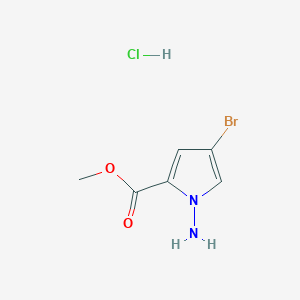 molecular formula C6H8BrClN2O2 B3110541 Methyl 1-amino-4-bromo-1H-pyrrole-2-carboxylate monohydrochloride CAS No. 1802489-57-1