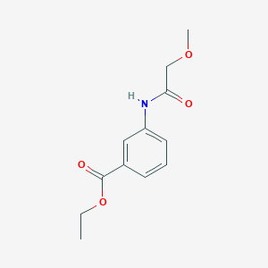molecular formula C12H15NO4 B311090 Ethyl 3-[(2-methoxyacetyl)amino]benzoate 
