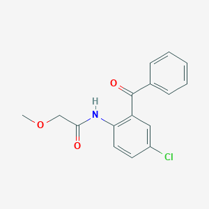 molecular formula C16H14ClNO3 B311098 N-(2-benzoyl-4-chlorophenyl)-2-methoxyacetamide 