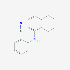 molecular formula C17H16N2 B3111070 2-((5,6,7,8-Tetrahydronaphthalen-1-yl)amino)benzonitrile CAS No. 18201-90-6