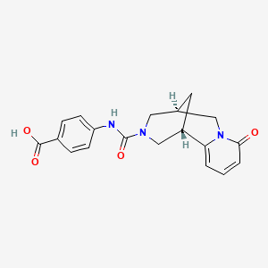molecular formula C19H19N3O4 B3111101 4-({[(1S,5R)-8-oxo-1,5,6,8-tetrahydro-2H-1,5-methanopyrido[1,2-a][1,5]diazocin-3(4H)-yl]carbonyl}amino)benzoic acid CAS No. 1820570-66-8