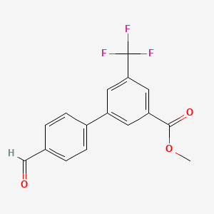 molecular formula C16H11F3O3 B3111162 Methyl 3-(4-formylphenyl)-5-(trifluoromethyl)benzoate CAS No. 1820649-85-1