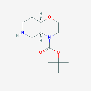 molecular formula C12H22N2O3 B3111296 tert-butyl (4aS,8aR)-2,3,4a,5,6,7,8,8a-octahydropyrido[4,3-b][1,4]oxazine-4-carboxylate CAS No. 1821824-72-9