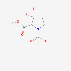 1-(tert-Butoxycarbonyl)-3,3-difluoropyrrolidine-2-carboxylic acid