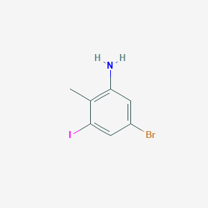 molecular formula C7H7BrIN B3111423 5-Bromo-3-iodo-2-methylaniline CAS No. 1823897-18-2