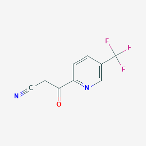 molecular formula C9H5F3N2O B3111433 3-Oxo-3-[5-(trifluoromethyl)-2-pyridinyl]propanenitrile CAS No. 1823904-47-7