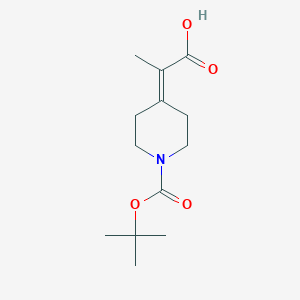2-{1-[(tert-Butoxy)carbonyl]piperidin-4-ylidene}propanoic acid