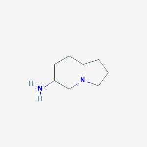 molecular formula C8H16N2 B3111450 Octahydroindolizin-6-amine CAS No. 1824202-77-8