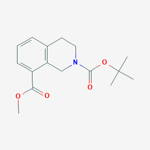 molecular formula C16H21NO4 B3111466 2-tert-Butyl 8-methyl 3,4-dihydroisoquinoline-2,8(1H)-dicarboxylate CAS No. 1824285-72-4