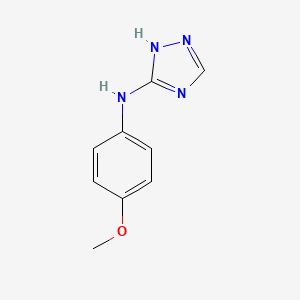 molecular formula C9H10N4O B3111577 N-(4-methoxyphenyl)-1H-1,2,4-triazol-5-amine CAS No. 18385-09-6