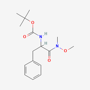 molecular formula C16H24N2O4 B3111670 tert-butyl (1-(methoxy(methyl)amino)-1-oxo-3-phenylpropan-2-yl)carbamate CAS No. 184711-70-4