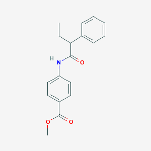 molecular formula C18H19NO3 B311172 METHYL 4-(2-PHENYLBUTANAMIDO)BENZOATE 