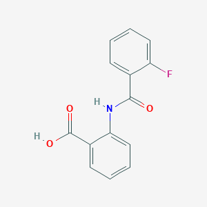 molecular formula C14H10FNO3 B3111789 2-[(2-Fluorobenzoyl)amino]benzoic acid CAS No. 18600-60-7