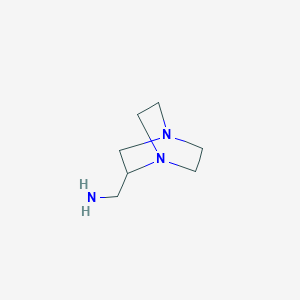 molecular formula C7H15N3 B3111861 1,4-Diazabicyclo[2.2.2]octan-2-ylmethanamine CAS No. 186348-51-6