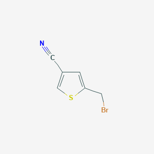 molecular formula C6H4BrNS B3111907 5-(Bromomethyl)thiophene-3-carbonitrile CAS No. 186552-10-3