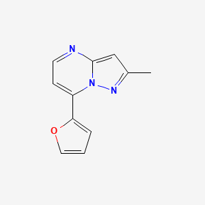 molecular formula C11H9N3O B3111946 7-(Furan-2-yl)-2-methylpyrazolo[1,5-a]pyrimidine CAS No. 186956-76-3