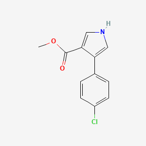 molecular formula C12H10ClNO2 B3112193 Methyl 4-(4-chlorophenyl)-1H-pyrrole-3-carboxylate CAS No. 188524-67-6
