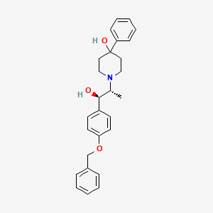 molecular formula C27H31NO3 B3112204 1-{(1R,2R)-2-[4-(Benzyloxy)phenyl]-2-hydroxy-1-methylethyl}-4-phenylpiperidin-4-ol CAS No. 188591-63-1