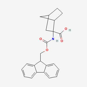 molecular formula C23H23NO4 B3112258 Bicyclo[2.2.1]heptane-2-carboxylic acid, 2-[[(9H-fluoren-9-ylmethoxy)carbonyl]amino]- CAS No. 188751-57-7