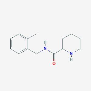 molecular formula C14H20N2O B3112339 N-[(2-methylphenyl)methyl]piperidine-2-carboxamide CAS No. 189069-85-0