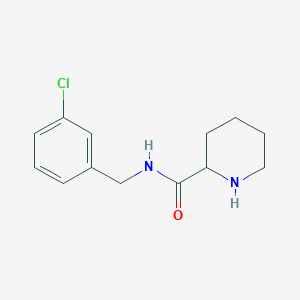 molecular formula C13H17ClN2O B3112358 N-[(3-chlorophenyl)methyl]piperidine-2-carboxamide CAS No. 189069-90-7