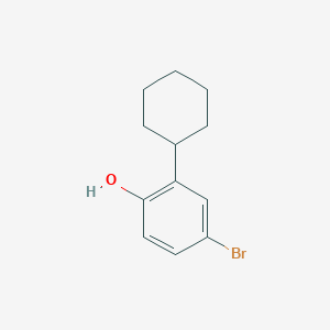 molecular formula C12H15BrO B3112512 4-Bromo-2-cyclohexyl-phenol CAS No. 18966-67-1