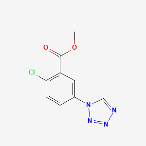 molecular formula C9H7ClN4O2 B3112568 methyl 2-chloro-5-(1H-tetrazol-1-yl)benzoate CAS No. 190270-11-2