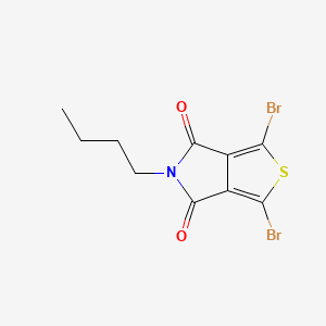 molecular formula C10H9Br2NO2S B3112605 1,3-Dibromo-5-butyl-4H-thieno[3,4-c]pyrrole-4,6(5H)-dione CAS No. 190723-14-9