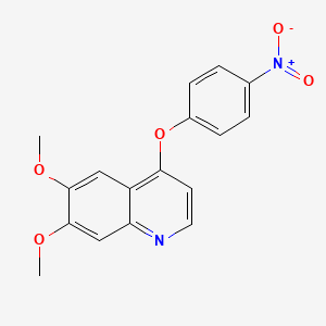 molecular formula C17H14N2O5 B3112607 6,7-二甲氧基-4-(4-硝基苯氧基)喹啉 CAS No. 190728-24-6