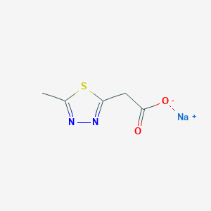 molecular formula C5H5N2NaO2S B3112651 Sodium 2-(5-methyl-1,3,4-thiadiazol-2-yl)acetate CAS No. 1909316-87-5