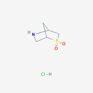 molecular formula C5H10ClNO2S B3112661 2-Thia-5-azabicyclo[2.2.1]heptane 2,2-dioxide hydrochloride CAS No. 1909336-43-1