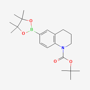 molecular formula C20H30BNO4 B3112669 tert-Butyl 6-(4,4,5,5-tetramethyl-1,3,2-dioxaborolan-2-yl)-3,4-dihydroquinoline-1(2H)-carboxylate CAS No. 1912446-60-6
