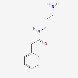 molecular formula C11H16N2O B3112721 Benzeneacetamide, N-(3-aminopropyl)- CAS No. 191796-95-9