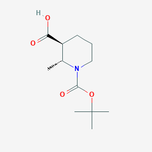 molecular formula C12H21NO4 B3112935 (2R,3S)-1-(tert-Butoxycarbonyl)-2-methylpiperidine-3-carboxylic acid CAS No. 1932193-81-1