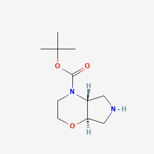 molecular formula C11H20N2O3 B3112984 tert-butyl (4aR,7aR)-3,4a,5,6,7,7a-hexahydro-2H-pyrrolo[3,4-b][1,4]oxazine-4-carboxylate CAS No. 1932337-68-2