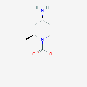 molecular formula C11H22N2O2 B3113034 tert-Butyl (2S,4R)-4-amino-2-methylpiperidine-1-carboxylate CAS No. 1932542-32-9