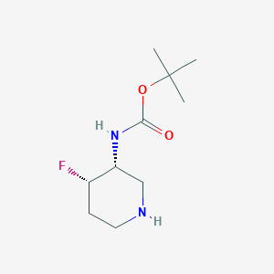 molecular formula C10H19FN2O2 B3113042 tert-butyl N-[(3R,4S)-4-fluoropiperidin-3-yl]carbamate CAS No. 1932582-71-2