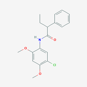 molecular formula C18H20ClNO3 B311319 N-(5-chloro-2,4-dimethoxyphenyl)-2-phenylbutanamide 