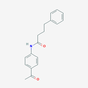 molecular formula C18H19NO2 B311321 N-(4-acetylphenyl)-4-phenylbutanamide 
