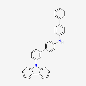 molecular formula C36H26N2 B3113298 N-([1,1'-Biphenyl]-4-yl)-3'-(9H-carbazol-9-yl)-[1,1'-biphenyl]-4-amine CAS No. 1946806-94-5