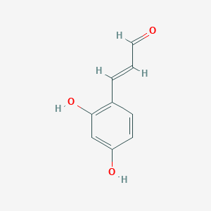 molecular formula C9H8O3 B031135 (E)-3-(2,4-Dihydroxyphenyl)prop-2-enal CAS No. 79407-66-2