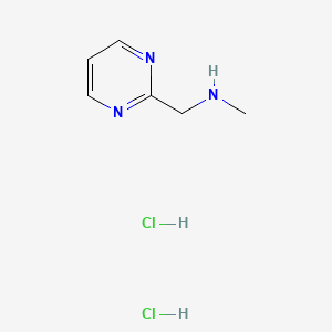 molecular formula C6H11Cl2N3 B3113512 Methyl[(pyrimidin-2-yl)methyl]amine dihydrochloride CAS No. 1956354-92-9