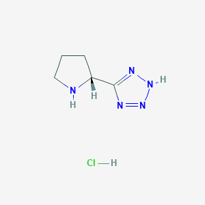 molecular formula C5H10ClN5 B3113585 5-[(2R)-pyrrolidin-2-yl]-2H-1,2,3,4-tetrazole hydrochloride CAS No. 1956437-95-8