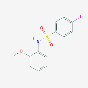 molecular formula C13H12INO3S B311359 4-iodo-N-(2-methoxyphenyl)benzenesulfonamide 