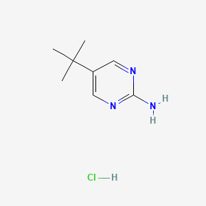 molecular formula C8H14ClN3 B3113590 5-(TERT-BUTYL)PYRIMIDIN-2-AMINE HCl CAS No. 1958100-57-6