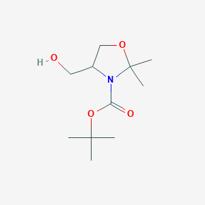 molecular formula C11H21NO4 B3113662 Tert-butyl 4-(hydroxymethyl)-2,2-dimethyl-1,3-oxazolidine-3-carboxylate CAS No. 196964-59-7