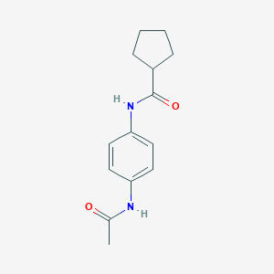 molecular formula C14H18N2O2 B311384 N-(4-acetamidophenyl)cyclopentanecarboxamide 